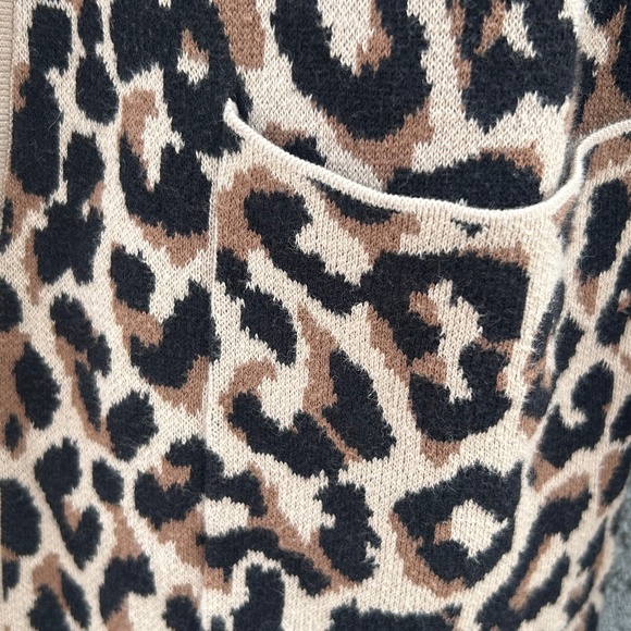 J. Crew Leopard Print Cardigan 100% Cotton - Picture 4 of 7